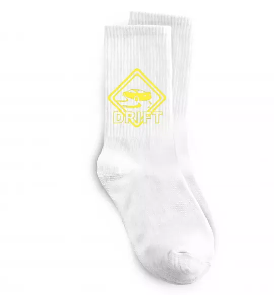 Носки Дрифт знак Белый фото