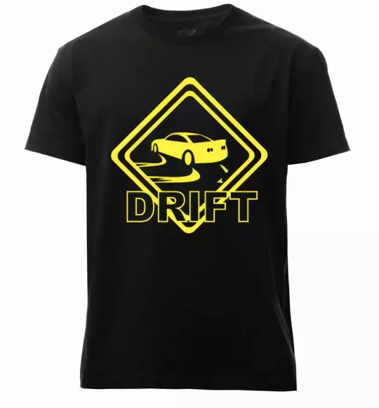 Мужская премиум футболка Дрифт знак Черный фото