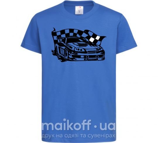 Детская футболка Гоночная машина Ярко-синий фото