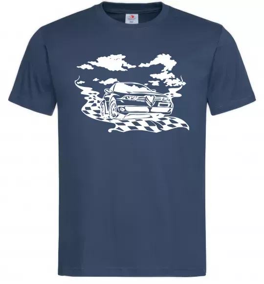 Чоловіча футболка Alfa romeo car Темно-синій фото