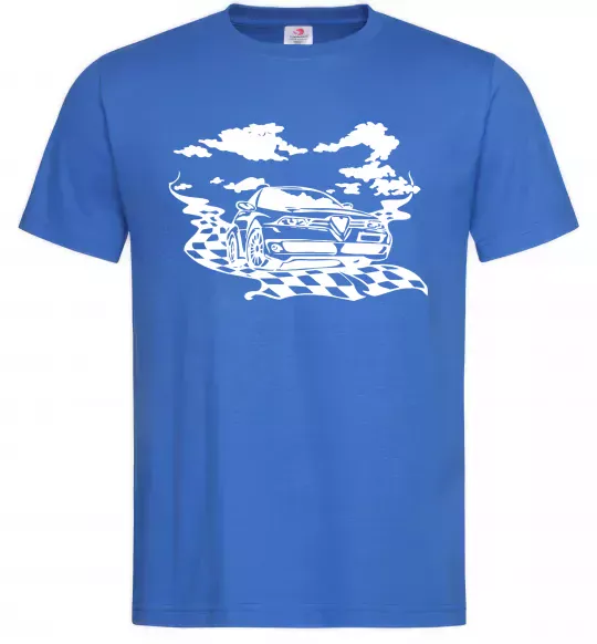Чоловіча футболка Alfa romeo car Яскраво-синій фото