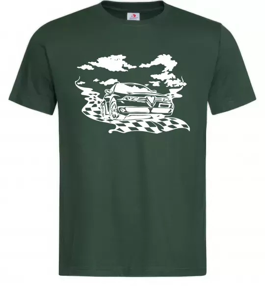 Чоловіча футболка Alfa romeo car Темно-зелений фото