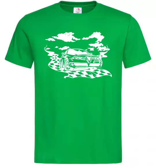 Чоловіча футболка Alfa romeo car Зелений фото