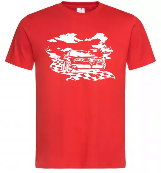 Чоловіча футболка Alfa romeo car Червоний фото