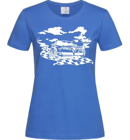 Женская футболка Alfa romeo car Ярко-синий фото