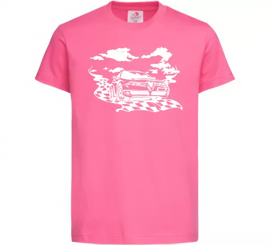 Детская футболка Alfa romeo car Ярко-розовый фото