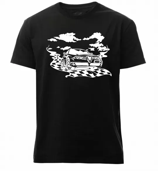 Мужская премиум футболка Alfa romeo car Черный фото