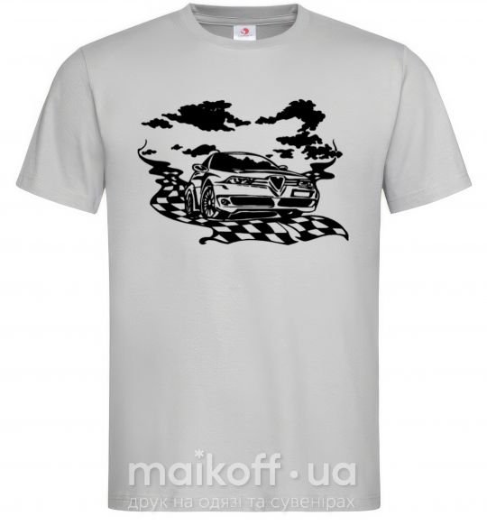 Мужская футболка Alfa romeo car Серый фото