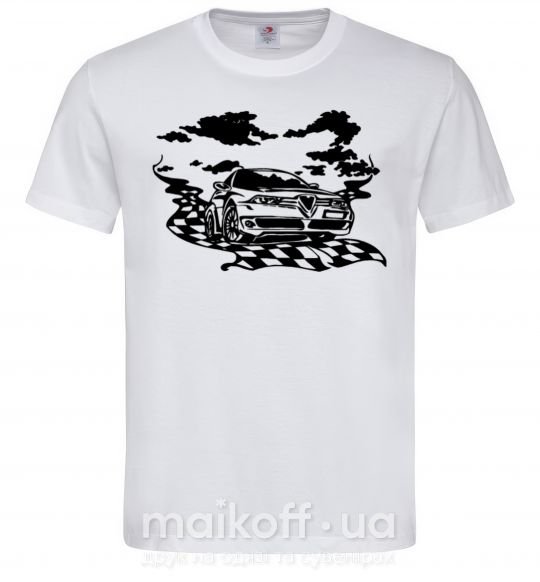 Мужская футболка Alfa romeo car Белый фото