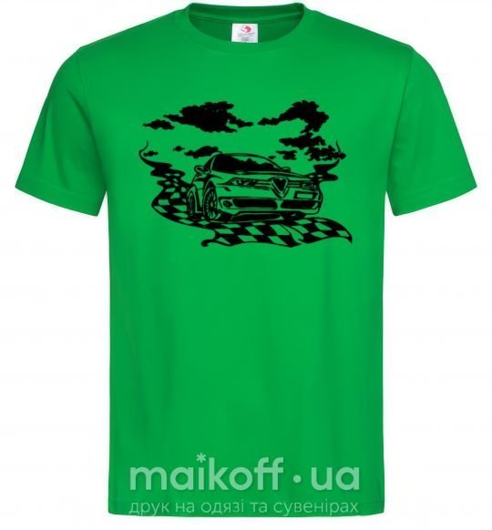 Мужская футболка Alfa romeo car Зеленый фото
