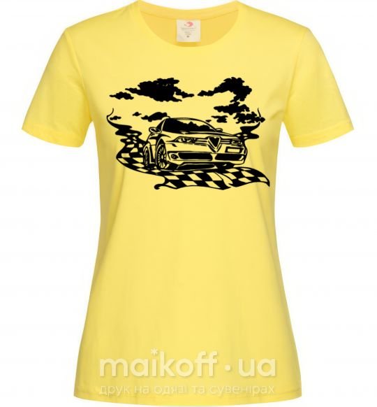 Женская футболка Alfa romeo car Лимонный фото