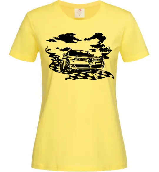 Женская футболка Alfa romeo car Лимонный фото