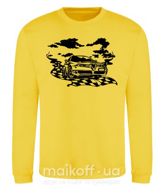 Світшот Alfa romeo car Сонячно жовтий фото