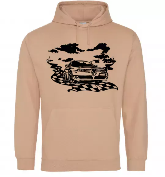 Жіноча толстовка (худі) Alfa romeo car Пісочний фото