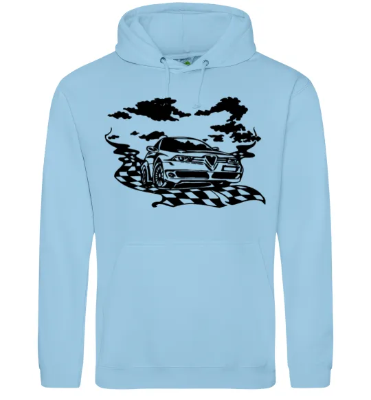 Женская толстовка (худи) Alfa romeo car Голубой фото