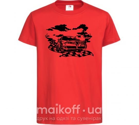 Детская футболка Alfa romeo car Красный фото