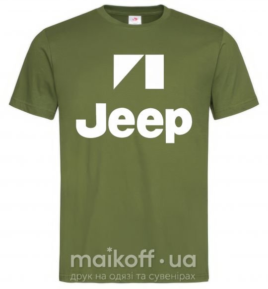 Мужская футболка Logo Jeep Оливковый фото