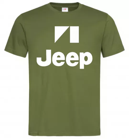 Мужская футболка Logo Jeep Оливковый фото
