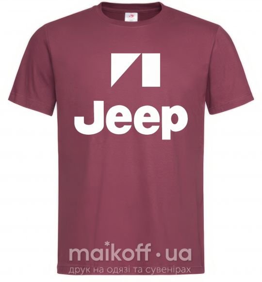 Чоловіча футболка Logo Jeep Бордовий фото
