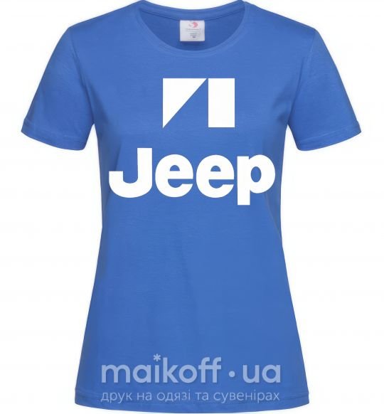 Женская футболка Logo Jeep Ярко-синий фото