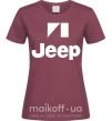 Женская футболка Logo Jeep Бордовый фото