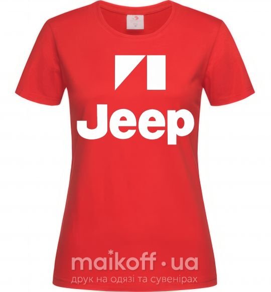 Жіноча футболка Logo Jeep Червоний фото