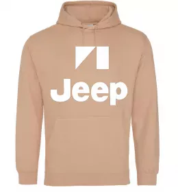 Мужская толстовка (худи) Logo Jeep Песочный фото