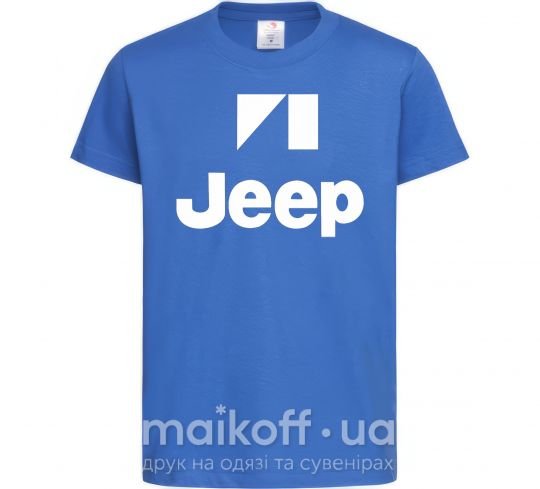 Дитяча футболка Logo Jeep Яскраво-синій фото