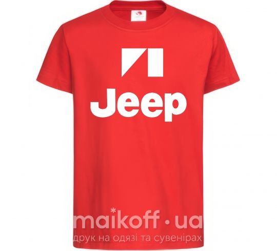 Детская футболка Logo Jeep Красный фото