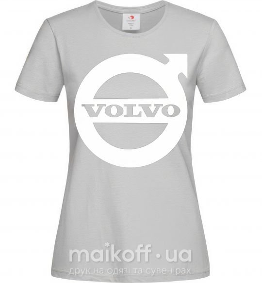 Женская футболка Logo Volvo Серый фото
