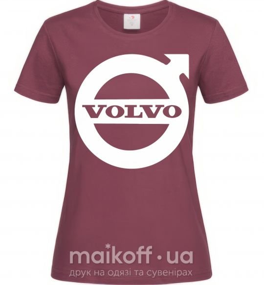 Женская футболка Logo Volvo Бордовый фото