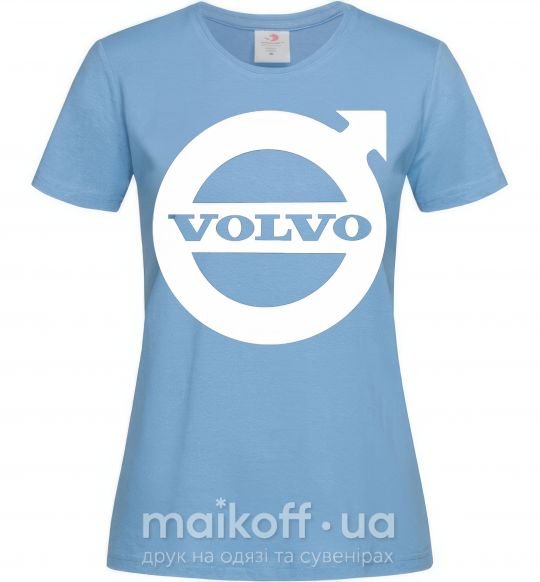 Женская футболка Logo Volvo Голубой фото