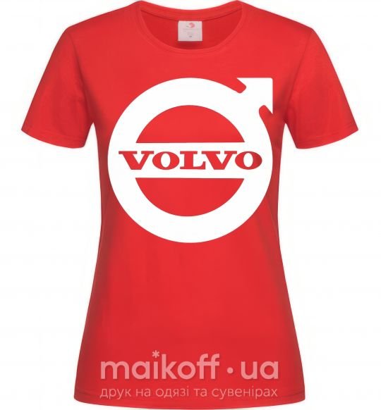 Женская футболка Logo Volvo Красный фото