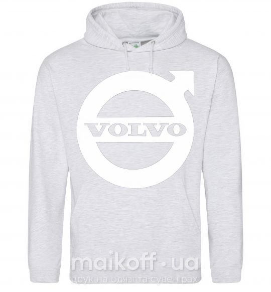 Женская толстовка (худи) Logo Volvo Серый меланж фото