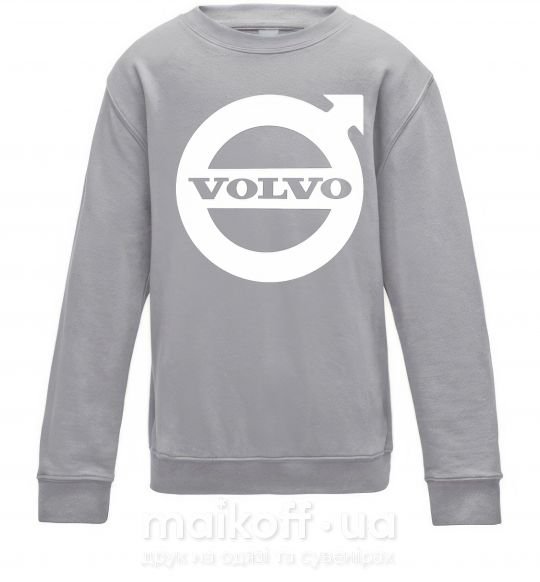 Детский Свитшот Logo Volvo Серый меланж фото