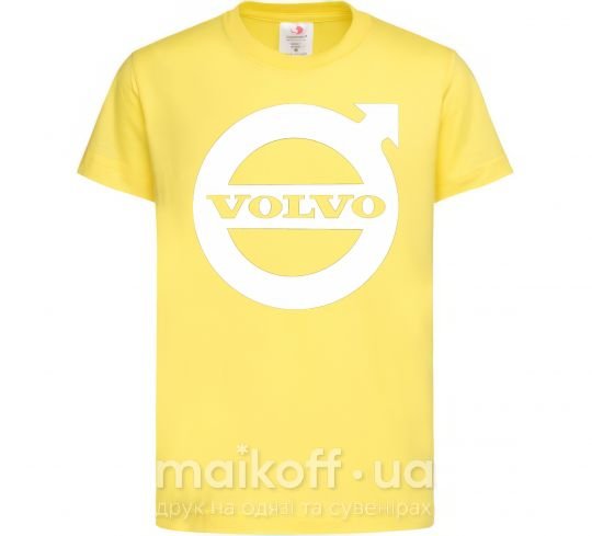 Детская футболка Logo Volvo Лимонный фото