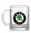 Чашка скляна Skoda logo цветное Прозорий фото
