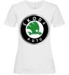 Жіноча футболка Skoda logo цветное Білий фото