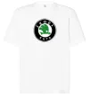 Футболка Оверсайз Skoda logo кольорове Білий фото