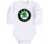 Детский боди Skoda logo кольорове Белый фото