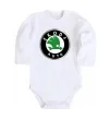 Дитячий бодік Skoda logo кольорове Білий фото