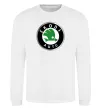 Світшот Skoda logo кольорове Білий фото
