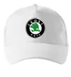 Кепка Skoda logo кольорове Білий фото
