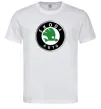 Чоловіча футболка Skoda logo кольорове Білий фото