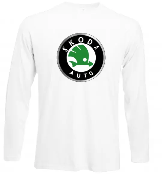 Лонгслив Skoda logo кольорове Белый фото