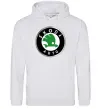 Мужская толстовка (худи) Skoda logo кольорове Серый меланж фото