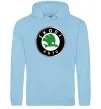 Чоловіча толстовка (худі) Skoda logo кольорове Блакитний фото