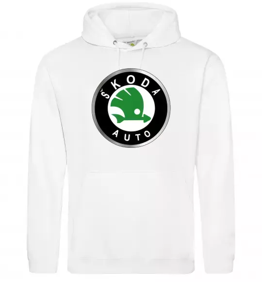 Жіноча толстовка (худі) Skoda logo кольорове Білий фото