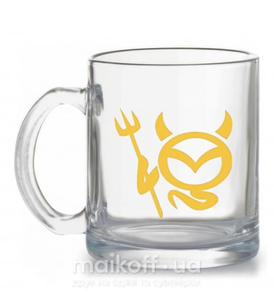 Чашка скляна Devil Mazda Прозорий фото