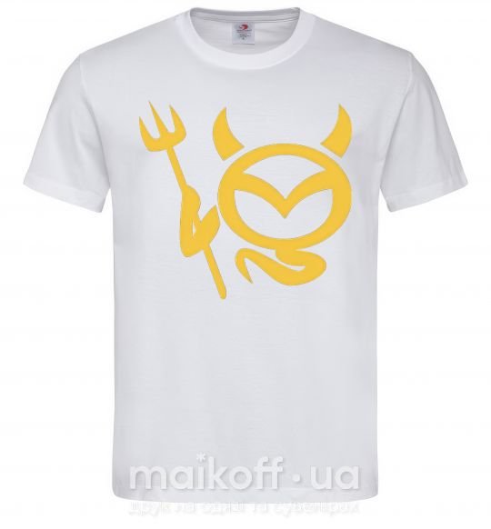 Чоловіча футболка Devil Mazda Білий фото